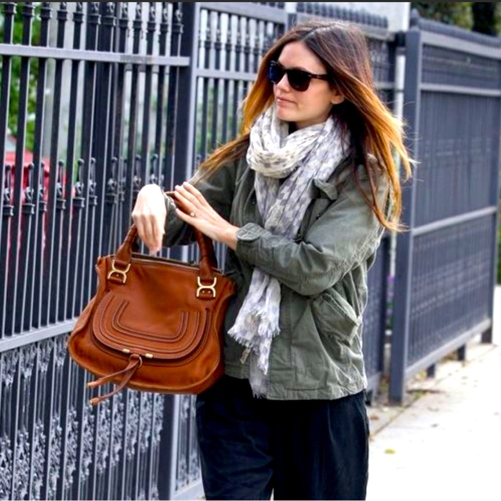 👜 Chloe Medium Marcie 👜 handbag in tan with gold hardware - Authenticated